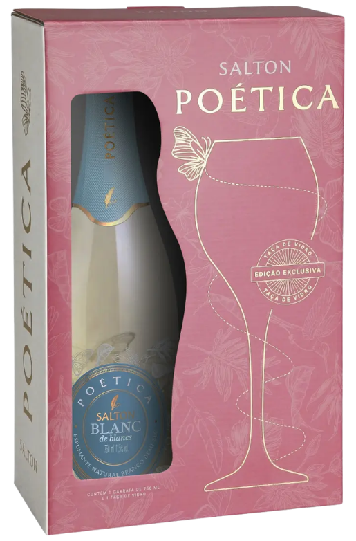 Kit Presente Espumante Salton Poética Demi-Sec + Taça